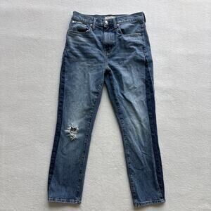 Madewell High Rise Slim Boyjean Womens Jeans Size 26 Distressed Casual Comfy
